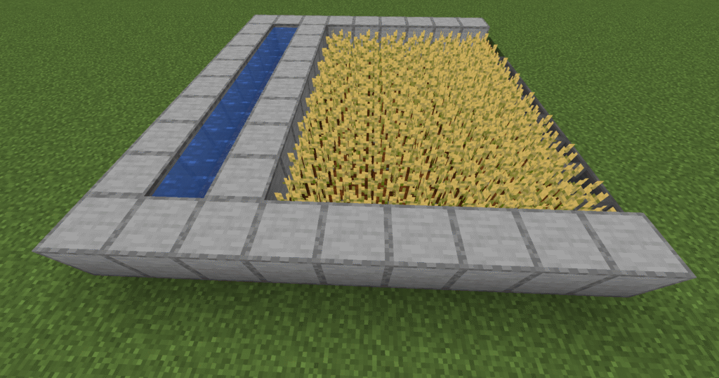 Stage 7 Minecraft redstone wheat farm
