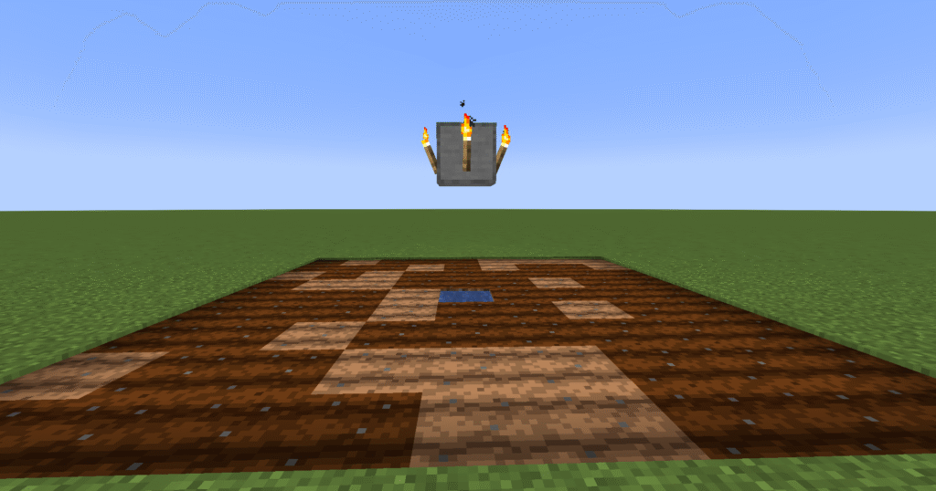 Stage 2 of Minecraft wheat farm